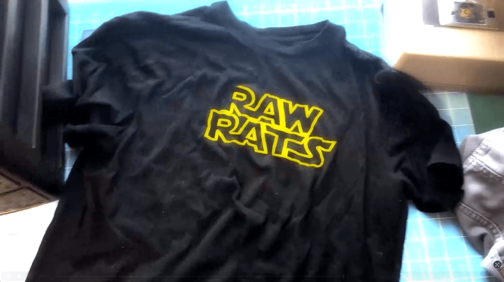 Raw Rats black t-shirt product shot